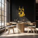 Three Candle Silhouette Metal Wall Art – Elegant Festive Decor for Cozy Interiors- KAF687