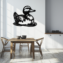 Duckling Metal Wall Art – Adorable Animal Silhouette for Farmhouse or Kids' Room Decor- KAF688