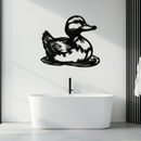 Duckling Metal Wall Art – Adorable Animal Silhouette for Farmhouse or Kids' Room Decor- KAF688