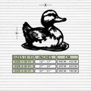 Duckling Metal Wall Art – Adorable Animal Silhouette for Farmhouse or Kids' Room Decor- KAF688