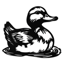 Duckling Metal Wall Art – Adorable Animal Silhouette for Farmhouse or Kids' Room Decor- KAF688