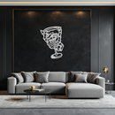 Wine Glass Silhouette Metal Wall Art – Artistic Bar Decor for Wine Lovers- KAF689