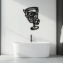 Wine Glass Silhouette Metal Wall Art – Artistic Bar Decor for Wine Lovers- KAF689