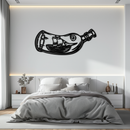 Ship in a Bottle Metal Wall Art – Nautical Silhouette Design for Sea Lovers- KAF691