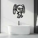 Patchwork Bunny Metal Wall Art – Whimsical Silhouette Design for Cozy Spaces- KAF693