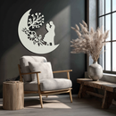 : Lovers on the Moon Metal Wall Art – Romantic Silhouette for Dreamy Interiors- KAF695
