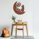 : Lovers on the Moon Metal Wall Art – Romantic Silhouette for Dreamy Interiors- KAF695