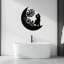 : Lovers on the Moon Metal Wall Art – Romantic Silhouette for Dreamy Interiors- KAF695
