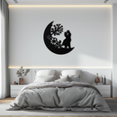 : Lovers on the Moon Metal Wall Art – Romantic Silhouette for Dreamy Interiors- KAF695