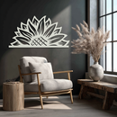 Half Sunflower Metal Wall Art – Nature-Inspired Floral Silhouette for Bright Interiors- KAF696