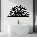 Half Sunflower Metal Wall Art – Nature-Inspired Floral Silhouette for Bright Interiors- KAF696
