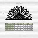 Half Sunflower Metal Wall Art – Nature-Inspired Floral Silhouette for Bright Interiors- KAF696