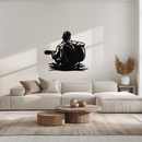 Guitar Boy Metal Wall Art – Musical Silhouette Design for Kids’ Rooms and Music Corners- KAF697