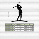 Female Golfer Metal Wall Art – Elegant Sports Silhouette for Modern Spaces- KAF698
