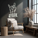 Heavy Metal Hand Sign Metal Wall Art – Bold Rock-Inspired Décor for Music Lovers- KAF700