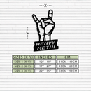 Heavy Metal Hand Sign Metal Wall Art – Bold Rock-Inspired Décor for Music Lovers- KAF700