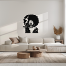 Afro Woman Smoking Silhouette Metal Wall Art – Bold Statement Decor- KAF701