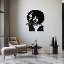 Afro Woman Smoking Silhouette Metal Wall Art – Bold Statement Decor- KAF701