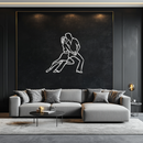 Passionate Dance Metal Wall Art – Romantic Couple Silhouette Home Decor- KAF705