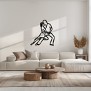 Passionate Dance Metal Wall Art – Romantic Couple Silhouette Home Decor- KAF705