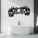 Wild Claws and Eyes Metal Wall Art – Fierce Animal Scratch Silhouette Design- KAF707