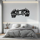 Wild Claws and Eyes Metal Wall Art – Fierce Animal Scratch Silhouette Design- KAF707