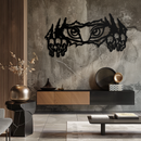 Wild Claws and Eyes Metal Wall Art – Fierce Animal Scratch Silhouette Design- KAF707