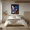 Colorful Hummingbird Glass Wall Art – Vibrant Nature-Inspired UV Print-KAFCD002