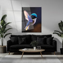 Colorful Hummingbird Glass Wall Art – Vibrant Nature-Inspired UV Print-KAFCD002