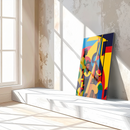 Colorful Jazz Musicians Glass Wall Art – Bold Abstract UV Print for Music Lovers-KAFCD022