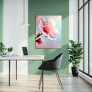 Cherry Blossom Close-Up Glass Wall Art – Soft Pink Floral UV Print-KAFCD048