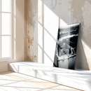 Black and White Palace Cityscape Glass Wall Art – Architectural UV Print Design-KAFCD054