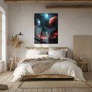 Alien Planet Landscape Glass Wall Art – Sci-Fi Cosmic UV Print Design-KAFCD055