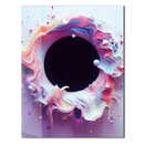 Abstract Colorful Void Swirl – Vibrant UV Glass Wall Art with 3D Paint Effect-KAFCD079