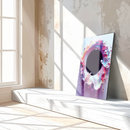 Abstract Colorful Void Swirl – Vibrant UV Glass Wall Art with 3D Paint Effect-KAFCD079