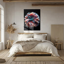 Elegant Betta Fish Flow – Colorful UV Glass Wall Art with Fluid Fin Design-KAFCD080