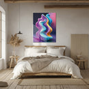 Abstract Fluid Wave – Colorful Modern UV Glass Wall Art-KAFCD083
