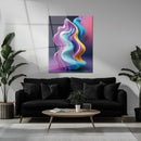 Abstract Fluid Wave – Colorful Modern UV Glass Wall Art-KAFCD083