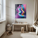 Abstract Fluid Wave – Colorful Modern UV Glass Wall Art-KAFCD083