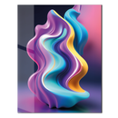 Abstract Fluid Wave – Colorful Modern UV Glass Wall Art-KAFCD083