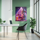 Cowboy Hamster Poker Night – Neon UV Glass Wall Art for Game Room Vibes-KAFCD088