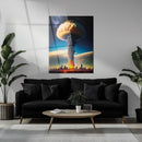 Apocalyptic Explosion – Futuristic City Blast UV Glass Wall Art- KAFCD101