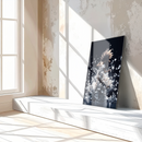 Elegant Floral Dance Explosion – UV Printed Glass Wall Art - KAFCD103
