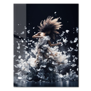 Elegant Floral Dance Explosion – UV Printed Glass Wall Art - KAFCD103