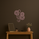 Pink Treble Clef with Sunflowers Metal Wall Art – Musical Floral Decor - KAFGP002