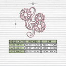 Pink Treble Clef with Sunflowers Metal Wall Art – Musical Floral Decor - KAFGP002