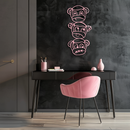 Pink Three Monkeys Metal Wall Art – Playful See No Evil, Hear No Evil, Speak No Evil Design - KAFGP004
