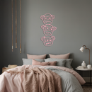 Pink Three Monkeys Metal Wall Art – Playful See No Evil, Hear No Evil, Speak No Evil Design - KAFGP004