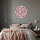 Pink Lotus Flower Metal Wall Art – Elegant Spiritual Bloom Design - KAFGP006
