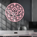 Pink Lotus Flower Metal Wall Art – Elegant Spiritual Bloom Design - KAFGP006